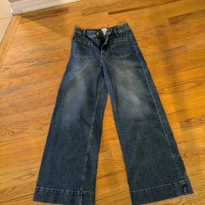 H&M Wide-Leg Blue Denim Jeans
